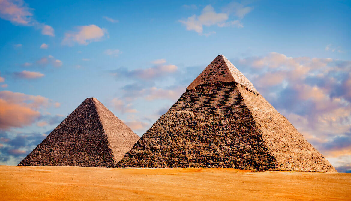 two Egyptian pyramids