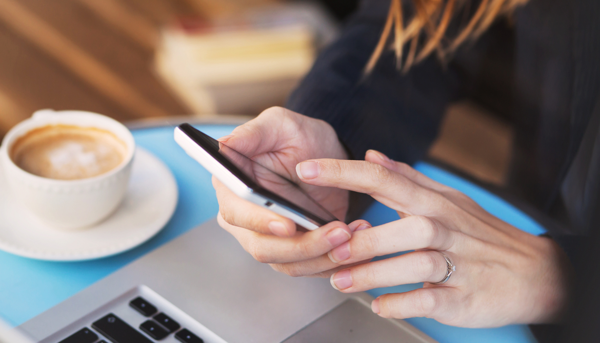 young woman using smart phone