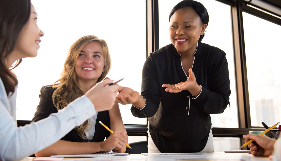 team of women at a table