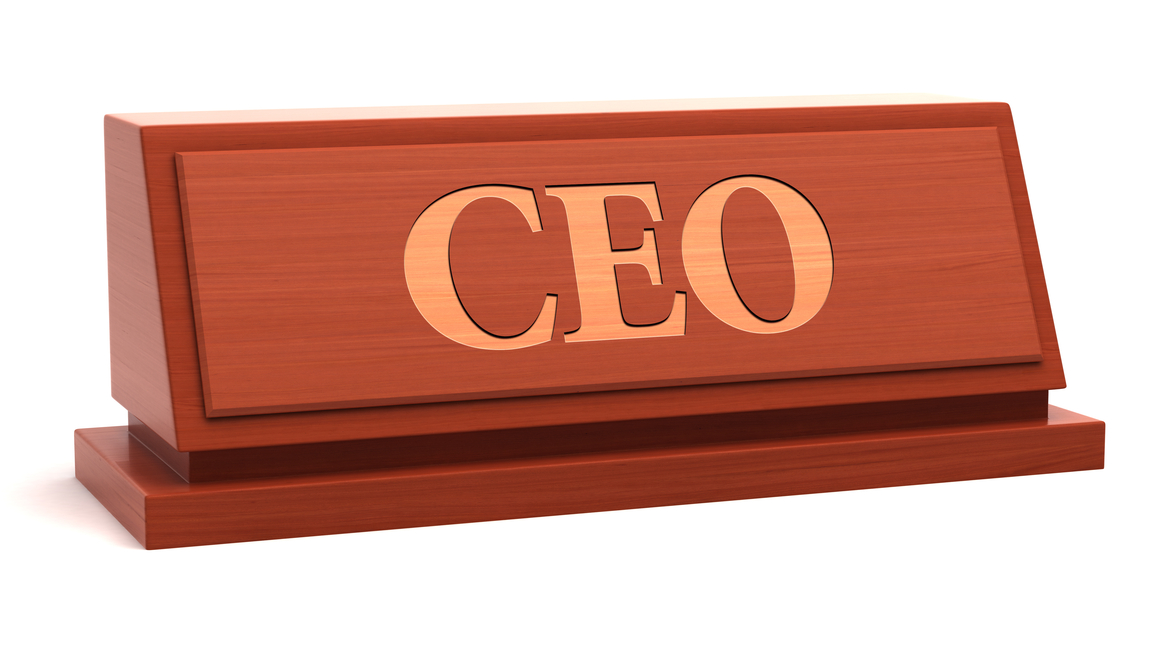 CEO title desk plaque