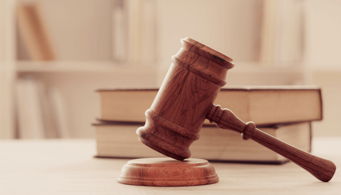 judge’s gavel on a wooden table