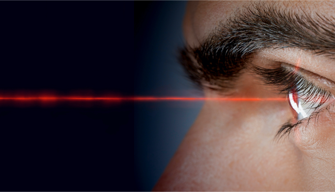 laser coming out of an eye