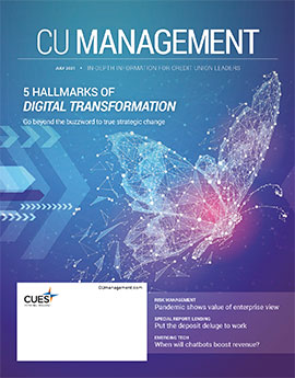 July 2021 Credit Union Management magazine cover