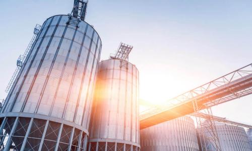 silos on a farm