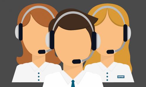 call center staff illustration