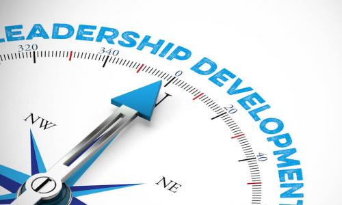 compass arrow pointing to leadership development