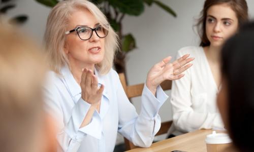 female executive in a meeting