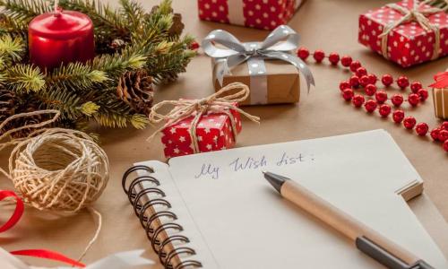 Christmas notebook pen list