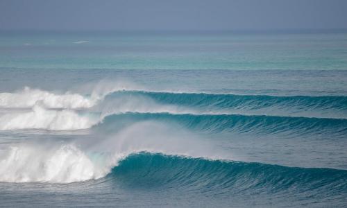 three ocean waves