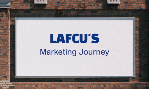 LAFCU marketing journey sign billboard